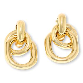 Bellezza Bronze Looped Doorknocker Drop Earrings
