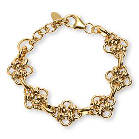 Bellezza Bronze Macrame-Inspired 7" Station Bracelet