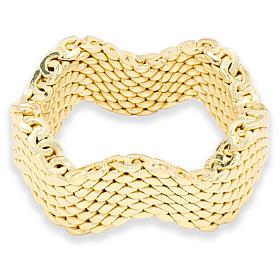 Bellezza Bronze Mesh Textured Wave Band Ring