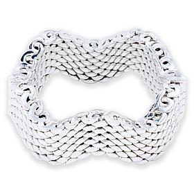 Bellezza Bronze Mesh Textured Wave Band Ring