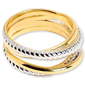 Bellezza Bronze Multirow and Smooth Crossover Ring