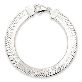 Bellezza Bronze Polished Herringbone Line Bracelet