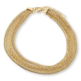 Bellezza Bronze Popcorn Chain 3-Row Necklace