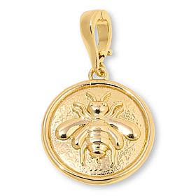 Bellezza Bronze Round Hammered Enhancer Pendant