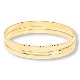 Bellezza Bronze Set of 3 Polished and Diamond-Cut Bangle Bracelets