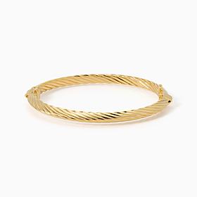 Bellezza Bronze Twisted Hinged Bangle