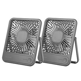 Bell+Howell 2-Pack Rechargeable Personal Fans with 3 Speeds