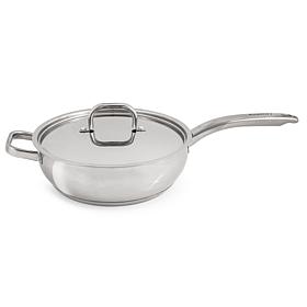 Belly Shape 18/10 SS 9.5" Deep Skillet with SS Lid, 3.2qt.
