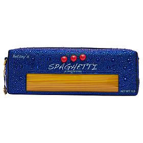 Betsey Johnson Feelin' Saucy Blue Rhinestone Crossbody Bag