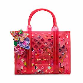 Betsey Johnson Jammin Clear Satchel with Pouch
