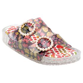 Betsey Johnson Landin Jelly Flatform Slide Sandal