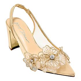 Betsey Johnson Petra Embellished Floral Slingback Pump
