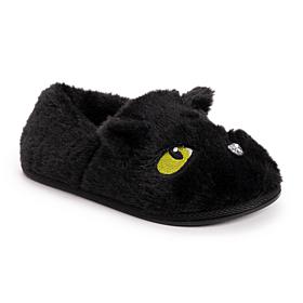 Betsey Johnson Women's Black Cat Slipper