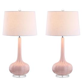 Bette 28.5" Glass Teardrop LED Table Lamp Set of 2 by JONATHAN Y
