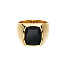 Black Glass Signet Ring