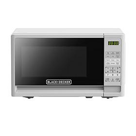 Black+Decker EM720CFOW 0.7 Cu. Ft. Digital Microwave, White