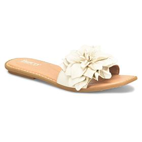 Born Hibiscus Floral-Design Leather Sandal