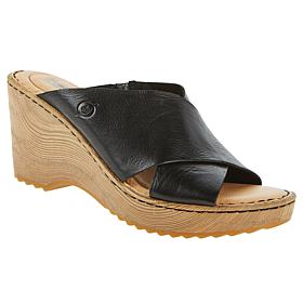 Born® Nora Handcrafted Leather/Suede Wedge Sandal