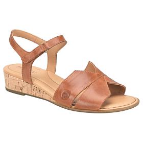 Born® Peral Leather Cork Wedge Sandal
