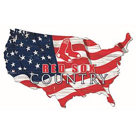 Boston Red Sox USA Shape Flag Cutout