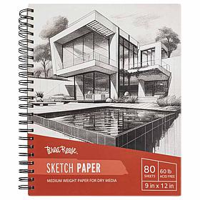 Brea Reese 9x12 Sketch Paper Pad Spiral-Bound 80 Sheets