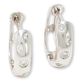Bright Halo Lab Grown Diamonds 0.15ctw Accented Hoop Earrings