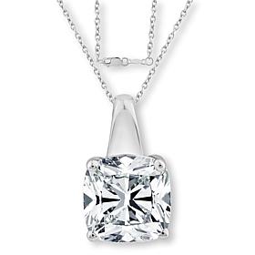 Bright Halo Lab Grown Diamonds 14K Gold 1.5ct Cushion Pendant w/Chain