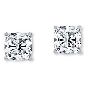 Bright Halo Lab Grown Diamonds 4ctw Cushion-Cut 14K Gold Stud Earrings