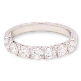 Bright Halo Lab Grown Diamonds Sterling Silver 1.05ctw 7-Stone Ring