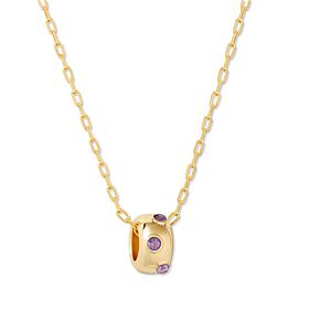 Brook & York Kate Birthstone Necklace with Cubic Zirconia Accents