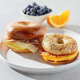 Brooklyn Food Group 12-pc 4oz.Combo Flavor Bagel Sandwiches