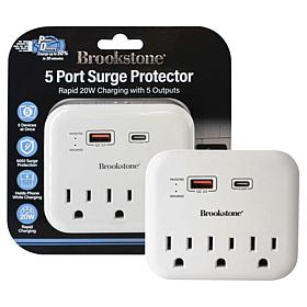 Brookstone 2-pack Surge Protectors with AC and USB Ports