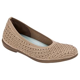BZees Kallie Mesh Knit Rhinestone Flat