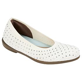 BZees Kallie Mesh Knit Rhinestone Flat