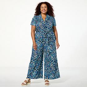 C Wonder Button-Down Wide-Leg Jumpsuit