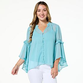 C Wonder Chiffon Drama Top