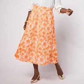 C. Wonder Embroidered Cutwork Full Circle Skirt
