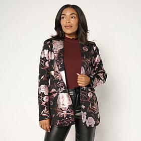 C Wonder Foil-Printed Scuba Knit Blazer