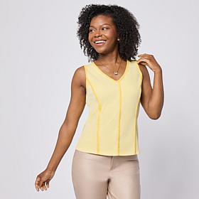 C Wonder Lace and Denim Mix Layering Tank
