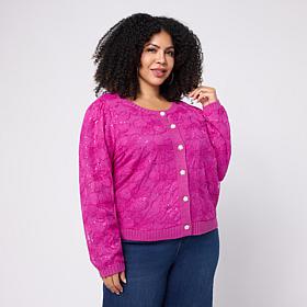 C. Wonder Long Sleeve Floral Sequin Cardigan