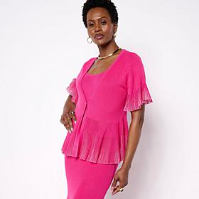 C Wonder Pleat Knit Sweater Topper