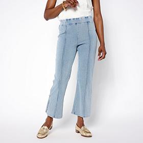 C Wonder Pull-On Wonder Stretch Denim Knit Ankle Pant
