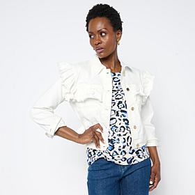 C Wonder Ruffle Denim Jacket