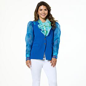 C Wonder Runway Mixed Media Blazer