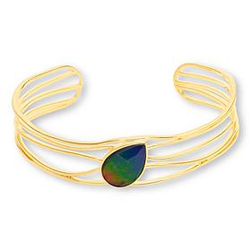 Canadian Ammolite Gems Ammolite Statement Cuff Bracelet