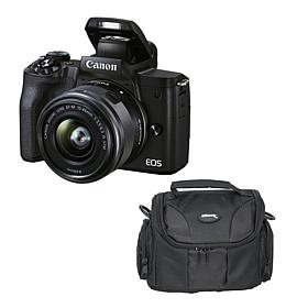 Canon EOS M50 Mark II Mirrorless Digital Camera w/ 15-45mm Lens Bundle