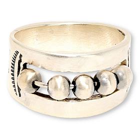 Chaco Canyon Sterling Silver Bead Stamped Ring