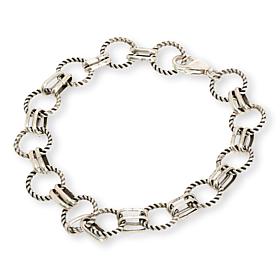 Chaco Canyon Sterling Silver Rope-Textured Oval-Link Bracelet
