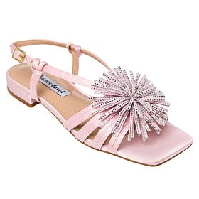 Charles by Charles David Carson Satin Pom Pom Sandal