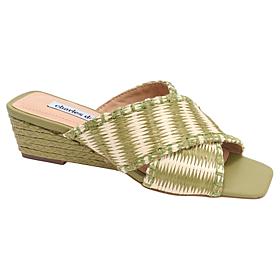 Charles by Charles David Nelios Open-Toe Woven Raffia Wedge Sandal